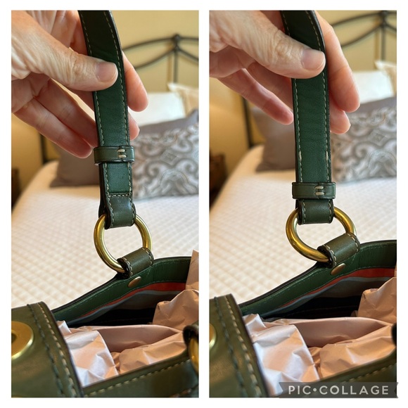 Coach Lily Legacy Turnlock Tote in Green No. D0920-F13757 - Picture 15 of 15